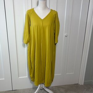MxM V-Neck Mustard Yellow Dress M/L
